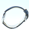 1970s Waltham steel manual-wind retro sleek dress watch with blue dial on blue strap