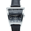 Corum Trapeze ladies ref. 105.404.20 stainless steel quartz watch, black dial with original buckle