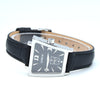Corum Trapeze ladies ref. 105.404.20 stainless steel quartz watch, black dial with original buckle