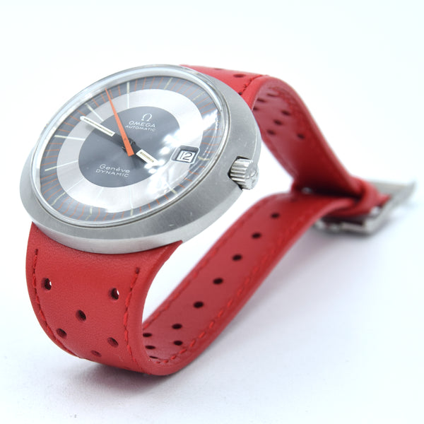 1969 Omega Geneve Dynamic Automatic with Rarer Grey bulls eye Dial 166.039 in Stainless Steel