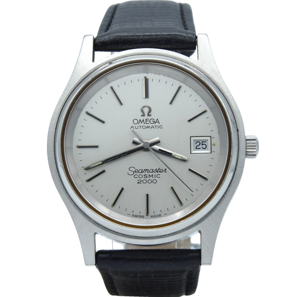 1971-75 Omega Seamaster Cosmic 2000 full set Large Automatic Date Model 166.128 + Box Papers