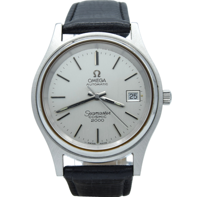 1971-75 Omega Seamaster Cosmic 2000 full set Large Automatic Date Model 166.128 + Box Papers