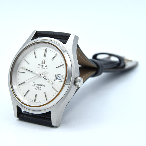1971-75 Omega Seamaster Cosmic 2000 full set Large Automatic Date Model 166.128 + Box Papers