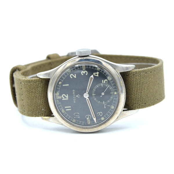 1945 Record watch co original British Military WWW Dirty Dozen Wristwatch Army issue Cal 022K