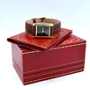 Cartier Ladies classic 1980s Vintage Tank Mechanical Manual Wind watch with Black Onyx- spider web lacquer
