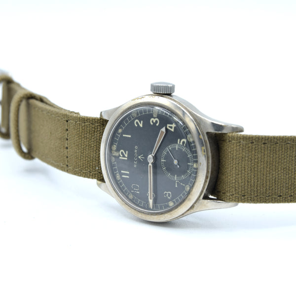 1945 Record watch co original British Military WWW Dirty Dozen Wristwatch Army issue Cal 022K