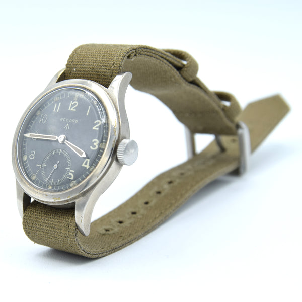 1945 Record watch co original British Military WWW Dirty Dozen Wristwatch Army issue Cal 022K