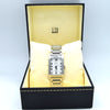 1990s Alfred Dunhill 'Facet' swiss quartz Date Wristwatch with White Roman Dial on Bracelet + Box