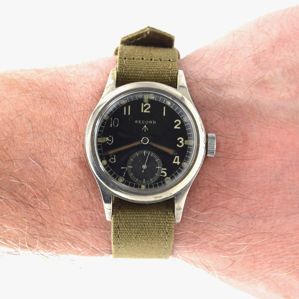 1945 Record watch co original British Military WWW Dirty Dozen Wristwatch Army issue Cal 022K