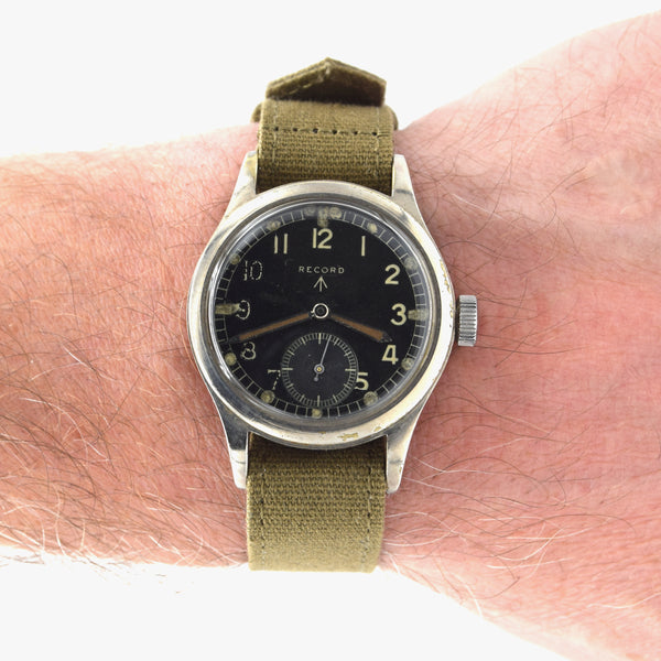 1945 Record watch co original British Military WWW Dirty Dozen Wristwatch Army issue Cal 022K