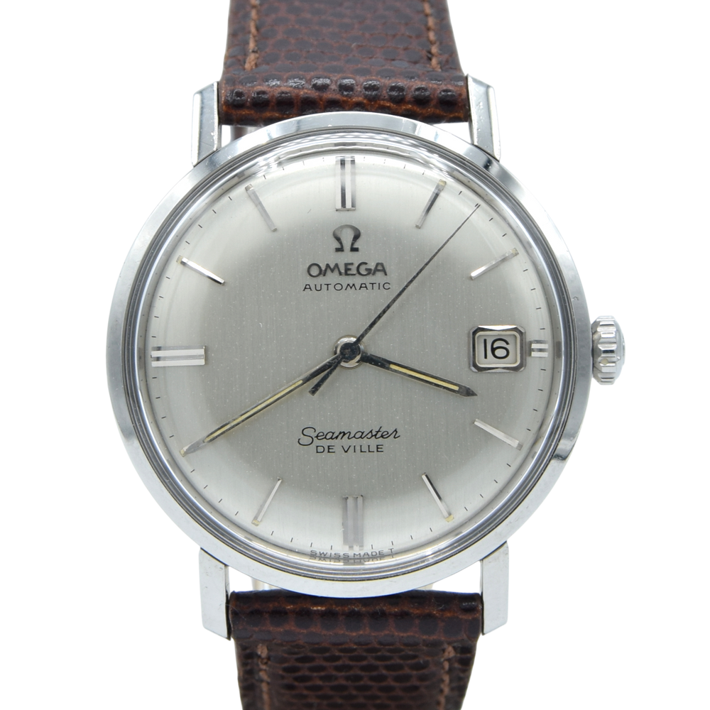 1963 Omega Seamaster Deville steel Automatic all original silvered Dial date Model 166.020 sharp condition
