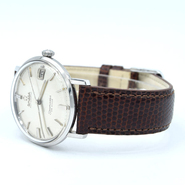 1963 Omega Seamaster Deville steel Automatic all original silvered Dial date Model 166.020 sharp condition