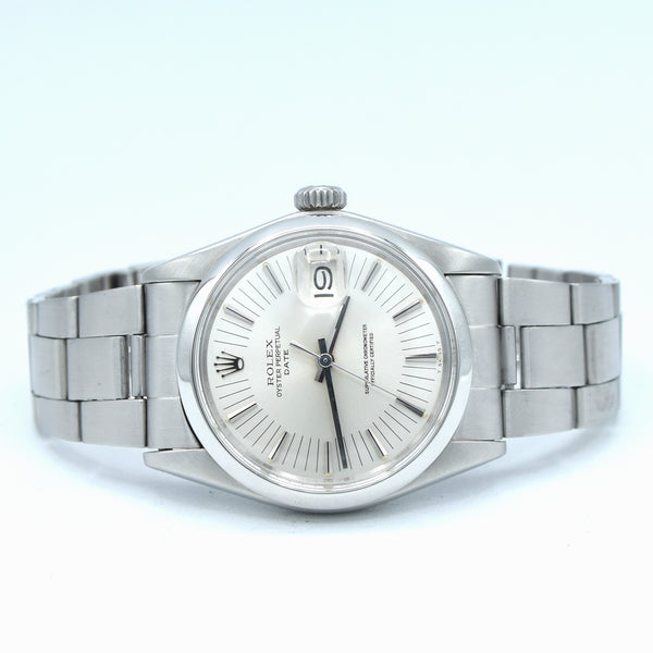 1973 Rolex Oyster Perpetual Date Model 1500 with Rare satin Silver 