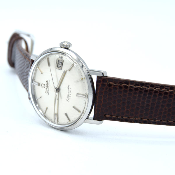 1963 Omega Seamaster Deville steel Automatic all original silvered Dial date Model 166.020 sharp condition
