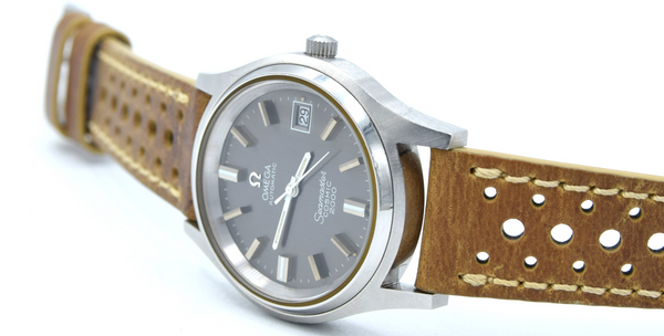 1971 Omega Large 38mm Seamaster Cosmic 2000 Automatic Date Model 166.128 with rarer Graphite Grey dial