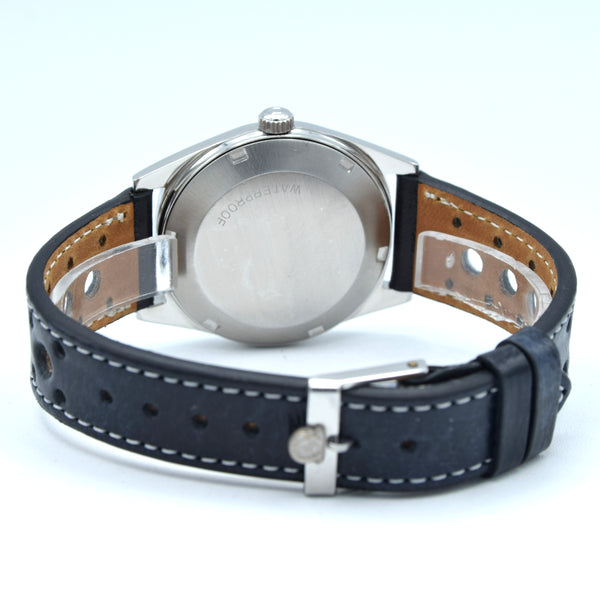 1968 Omega Geneve Automatic Date Model 166.041 original mint matte black dial in Steel Cal 565