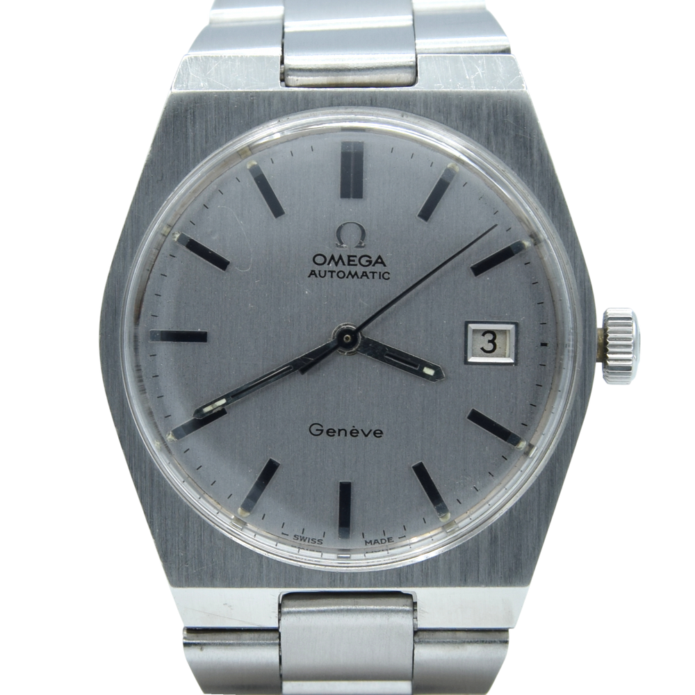 1972 Omega Sharp Genève Automatic Date ref. 166.099 – stainless steel integrated bracelet – cal. 1481 push-date