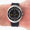 1970s Mondaine 'Egg' Oval Diver style large Automatic wristwatch Bakelite Bezel 38mm