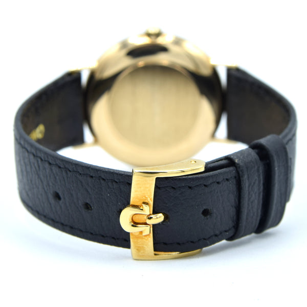 1970/72 Omega Geneve Watch in Solid 9ct Gold English Case Model 131/25016 + Strap & Buckle  - Unpolished