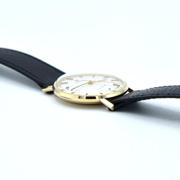 1970/72 Omega Geneve Watch in Solid 9ct Gold English Case Model 131/25016 + Strap & Buckle  - Unpolished