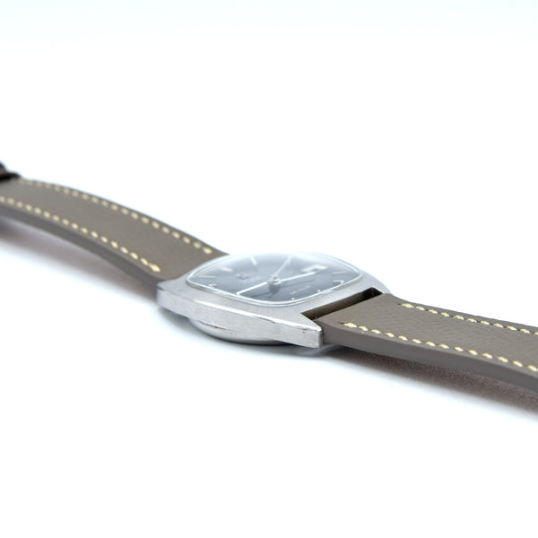 1969 Omega De Ville Automatic Date 162.045 stainless steel cushion case – stunning slate blue / grey dial – Cal 1002