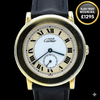 1990s Cartier 'Must de' Ronde with Roman Numerals in 925 Sterling Silver Gilt Vermeil Case Model 1810
