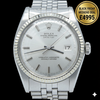 1970 Sharp Rolex Oyster Perpetual Datejust with White Gold Fluted Bezel "No Lume" Model 1601 in Stainless Steel on Jubilee Bracelet