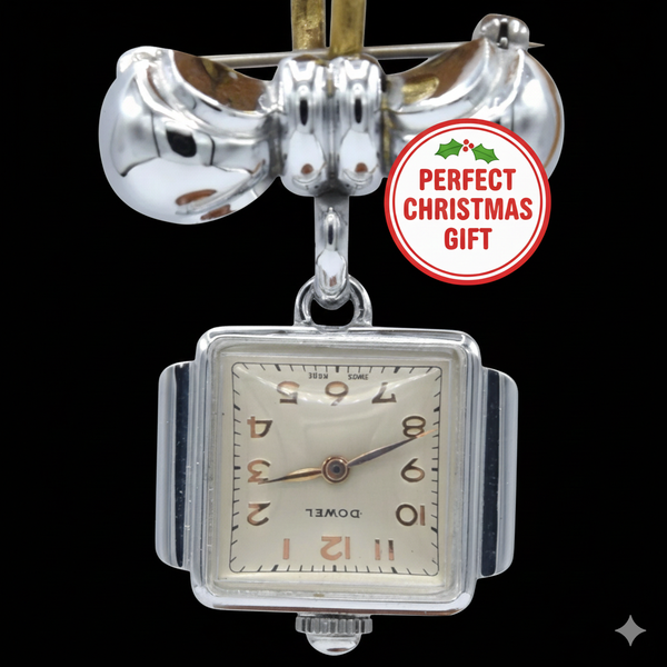 1940s New Old Stock Ladies Mechanical Pendant Watch – Swiss Movement – Retailed by McDowells in Dublin – Unused Time Capsule