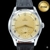 1952 Omega 36mm Model 2639 in a Substantial Stainless Steel Screw-Back Case All Original two tone dial