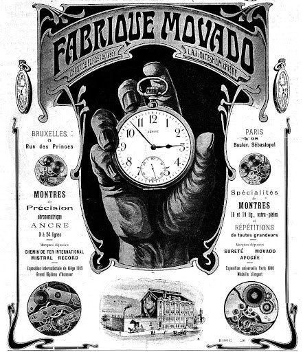 1938 Movado Ultra slim Solid 9ct Gold Art Deco Pocket Watch, Retailed by The Goldsmiths & Silversmiths Co. Ltd