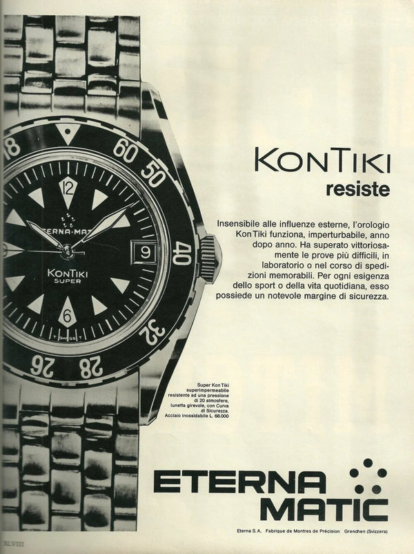 1971 Eterna-Matic 2002 Automatic – Ref. 111T with Box & Buckle  Unusual Alpine Camo / Mosaic dial
