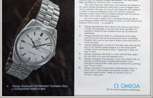 1967 Omega Seamaster Automatic Rare chronometer officially certified Date Model 168.022 on bracelet