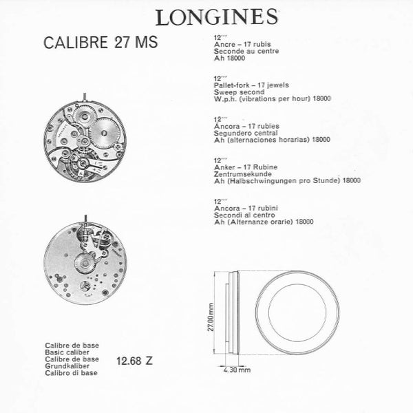 1951 Longines classic Sei Tacche Watch with Mixed Arrow and Arabic Numerals Model 5697