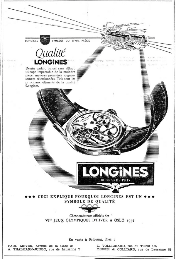1951 Longines classic Sei Tacche Watch with Arrow and Arabic Numerals Model 5697
