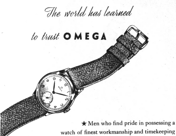 1944 Omega Gold WW2 period Manual Wind Dress Watch original Arabic dial Model 13322 in 9ct Gold