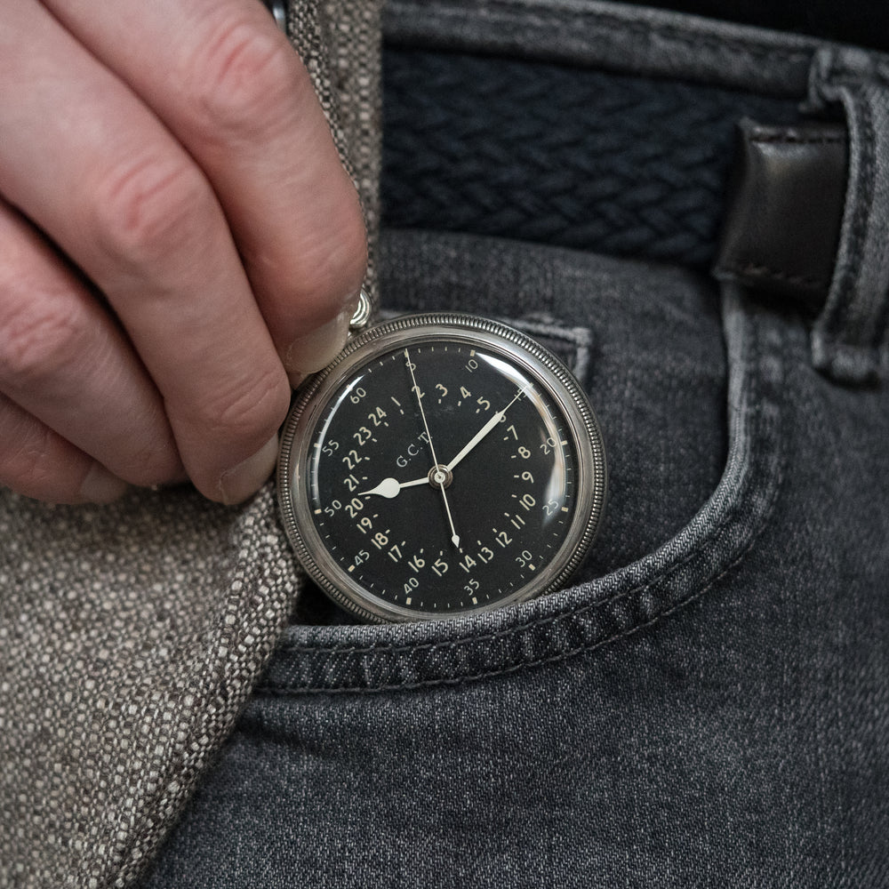 1940 Hamilton G.C.T.  WW2 Pocket Watch Master Navigation 24Hr pocketwatch US Airforce