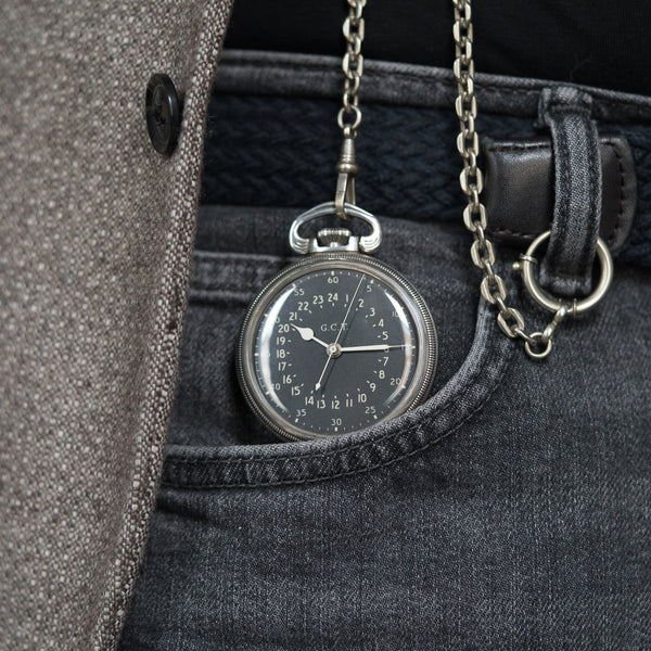 1940 Hamilton G.C.T.  WW2 Pocket Watch Master Navigation 24Hr pocketwatch US Airforce