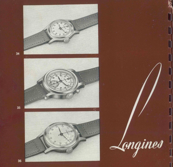 1951 Longines classic Sei Tacche Watch with Mixed Arrow and Arabic Numerals Model 5697