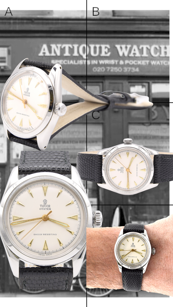 1953 Tudor Oyster Shock-Resisting Fully restored Steel Wristwatch Model 7904 in 34mm