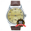 1950 Omega Military Style Manual Wind Wristwatch with Stunning Patina & Arabic Numerals Model 2622 in Stainless Steel