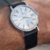 1975 Omega classic manual Wind Date Dress Watch Model 136.0104 in Stainless Steel like new