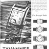 1940 Cyma Tavannes waterspoot Rectangular Early Waterproof Patent Deco Wristwatch with Arabic Dial in steel