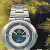 1969 Omega Geneve Dynamic Automatic Date with Rarer blue racing Dial 166.039 in Stainless Steel on Bracelet