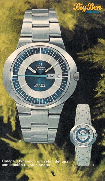 1968 Omega Geneve Dynamic Automatic with Rarer Grey bulls eye Dial 165.039 in Stainless Steel on Bracelet