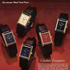 Cartier Ladies classic 1980s Vintage Tank Mechanical Manual Wind watch with Black Onyx- spider web lacquer