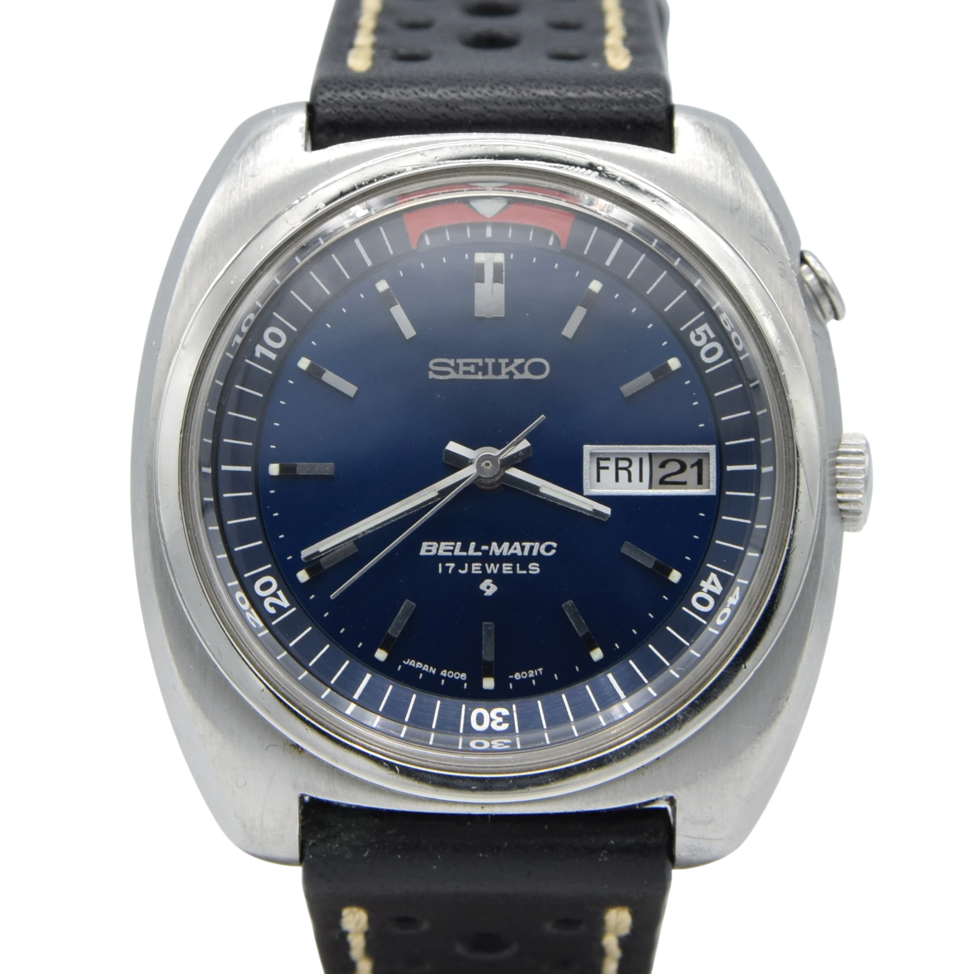1974 Seiko Bell-Matic 4006-6031 automatic alarm watch with 1974 Seiko Bell-Matic 4006-6031 automatic alarm watch with