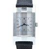 1990s Alfred Dunhill 'Facet' swiss Mechanical Wristwatch with silvered Dial on leather + Buckle & Box
