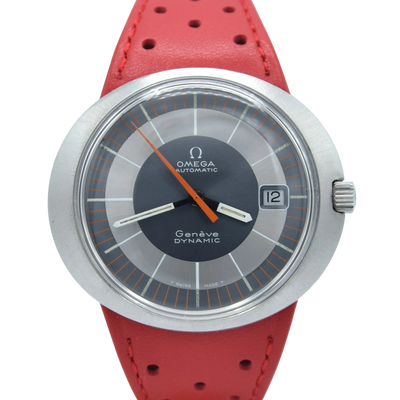 1969 Omega Geneve Dynamic Automatic with Rarer Grey bulls eye Dial 166.039 in Stainless Steel