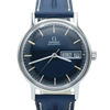 1972 Omega Rare navy Blue 'Barcode Dial' Automatic Day/Date in Stainless Steel Model 166.0117