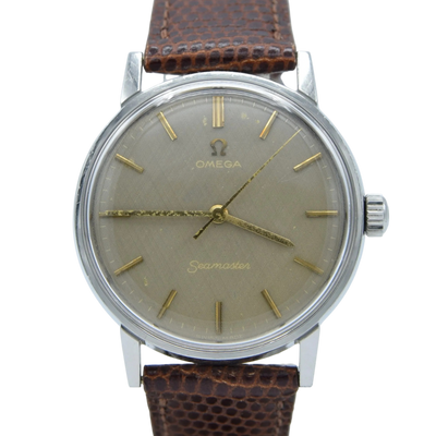 1966 Omega Seamaster with stunning Brown Linen Patina Dial in Stainless Steel Model 135.011